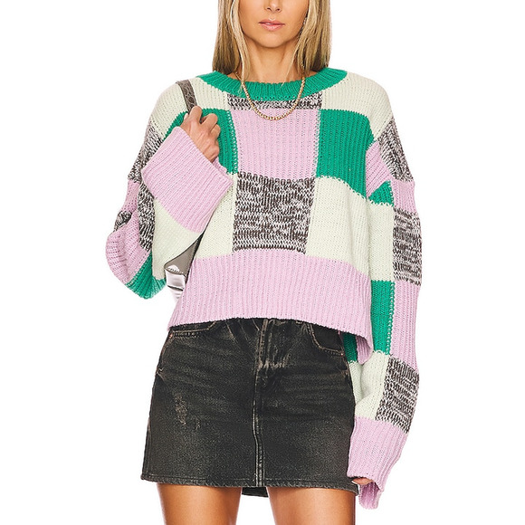 For Love & Lemons 'Finley' Green Sweater Size XS